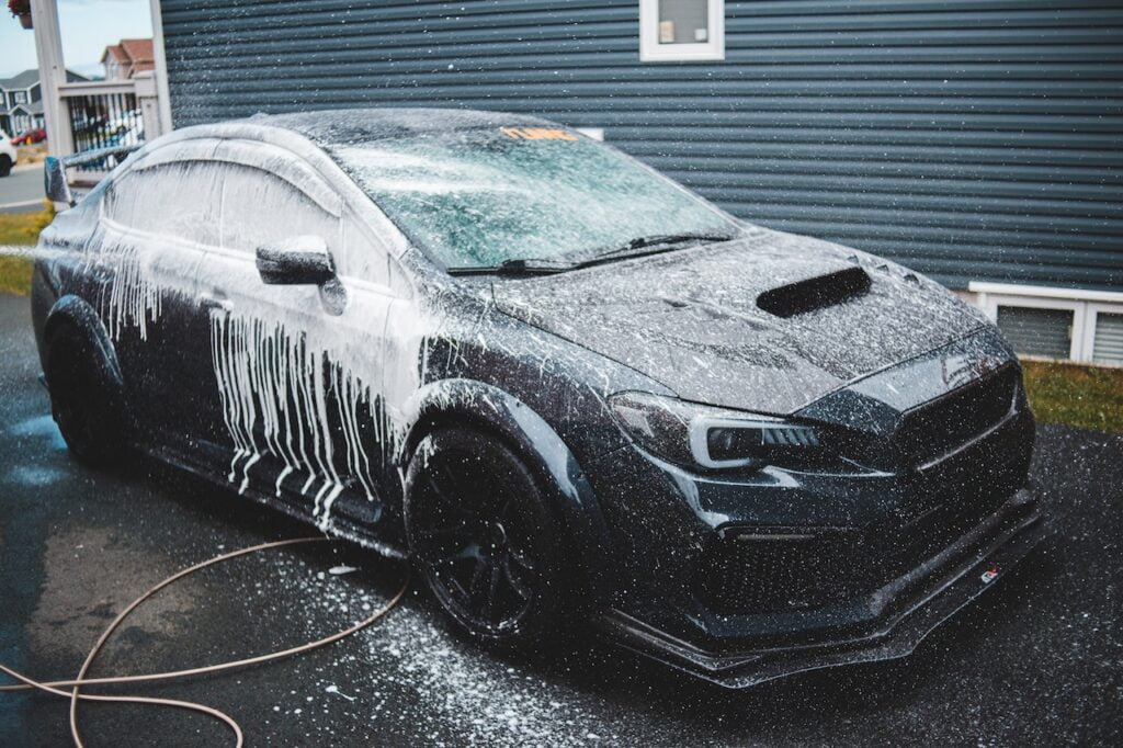 car in foam