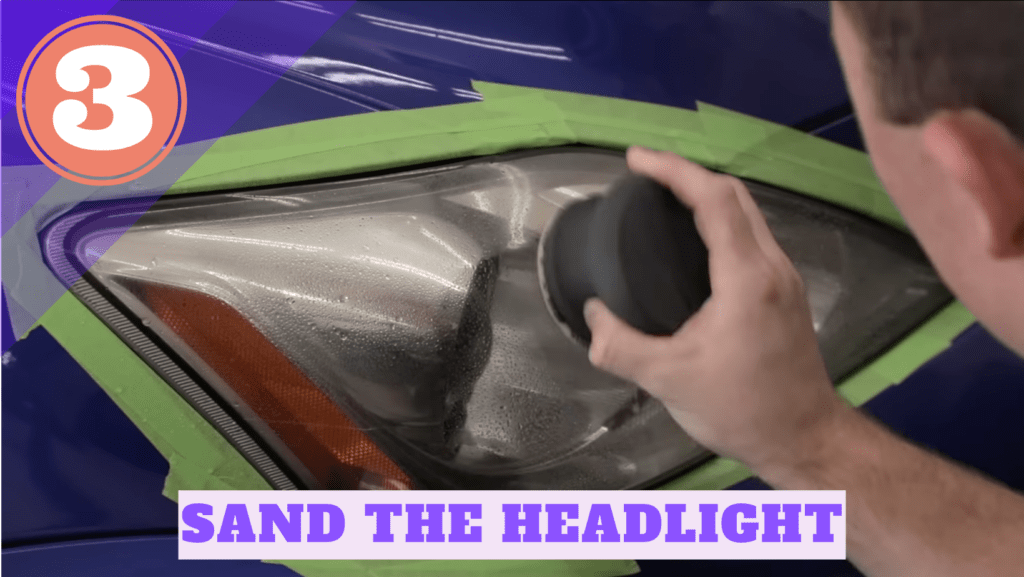 Headlight sanding