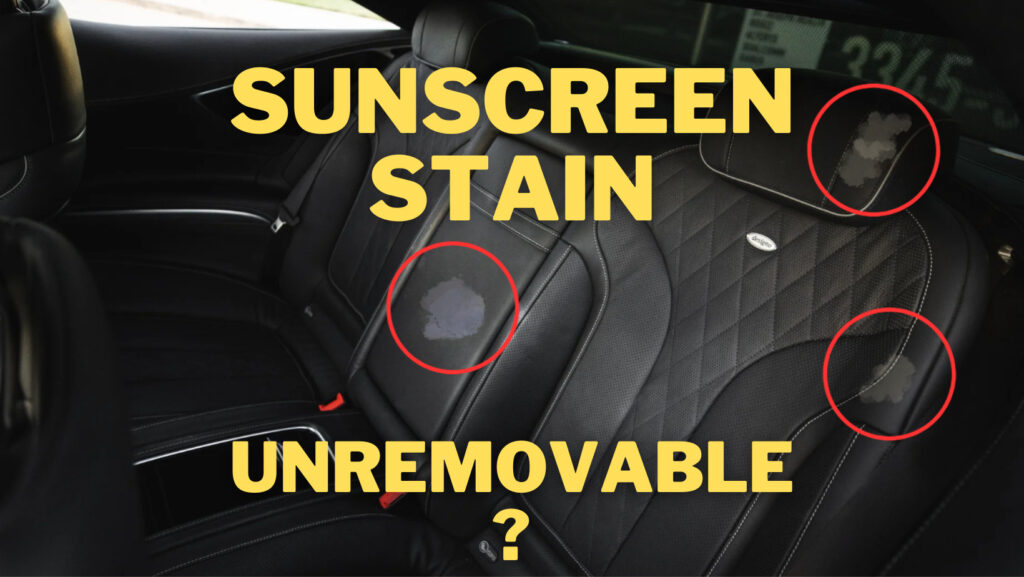 remove sunscreen from leather